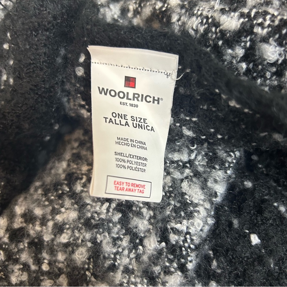 Woolrich black and gray sweater shawl cape wrap one size - Picture 8 of 9